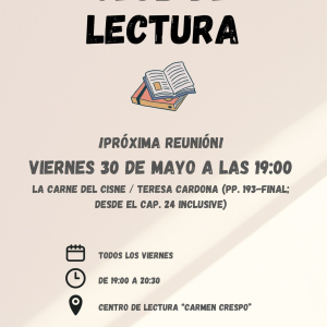 Club de lectura, viernes 30 de mayo